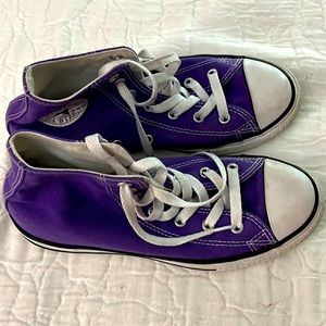 High Top Purple Converse Sneakers